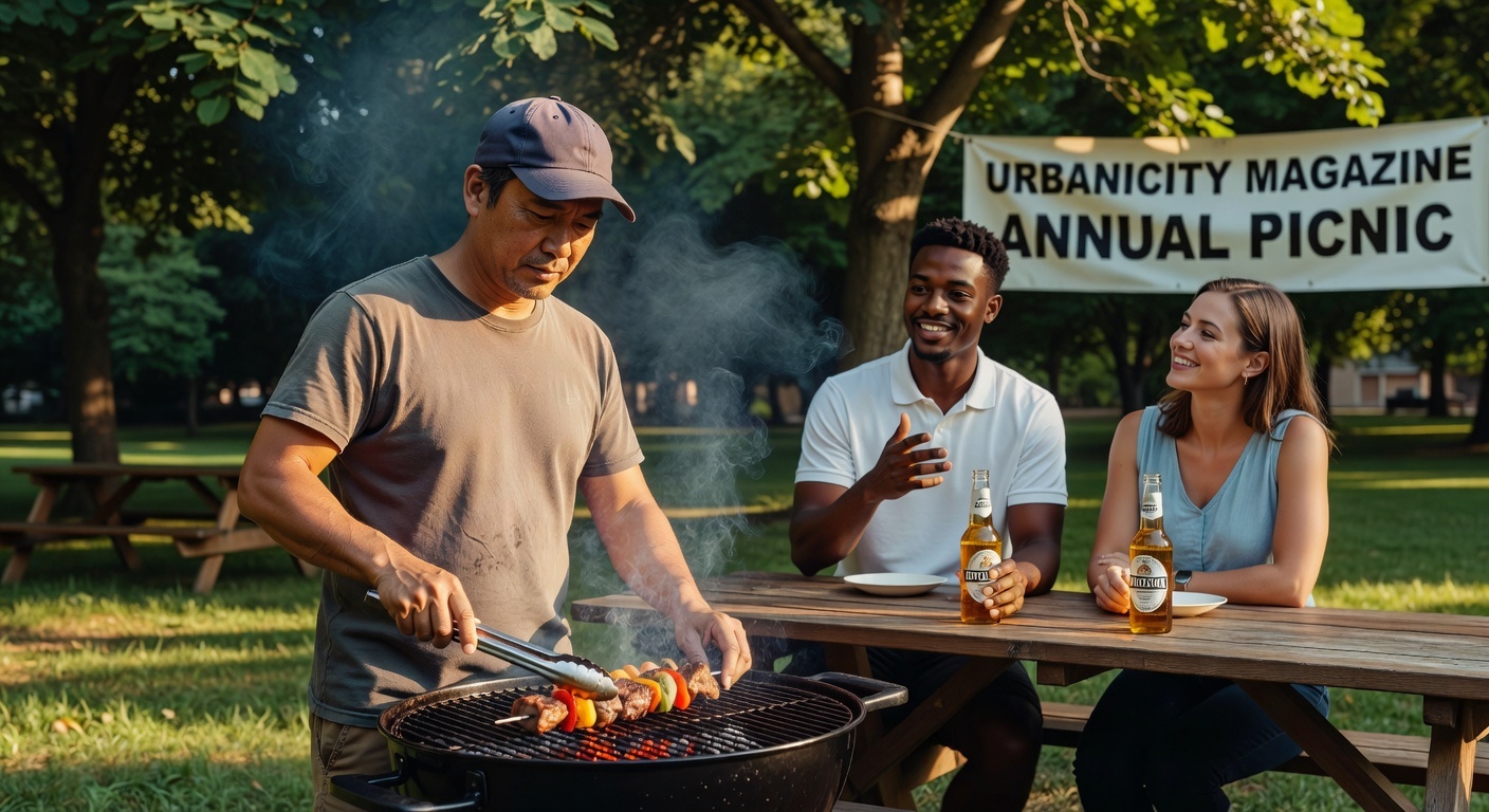 Picnic — at the grill