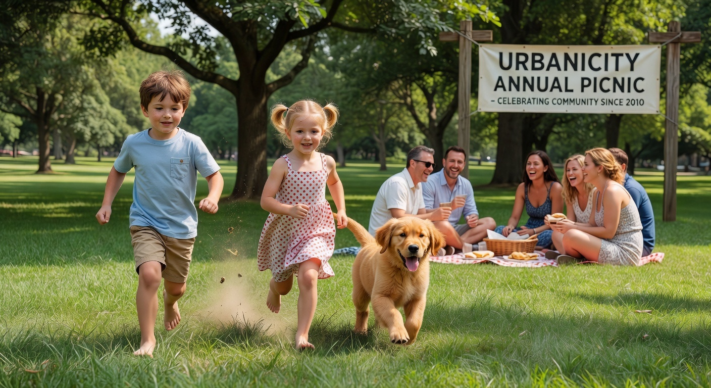 Picnic — kids and dogs