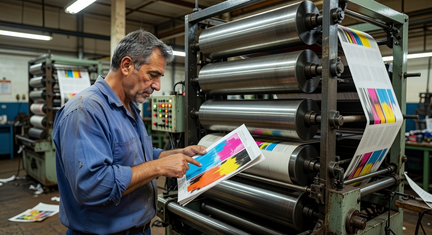 Press room — paper running